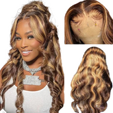 Cassandra Highlighted Body Wave Human Hair Wig