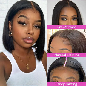 Shaina Bone Straight Bob Human Hair Wigs