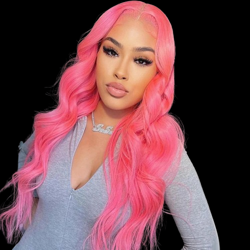 Paris Pink Human Hair Body Wave Wig