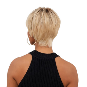 Cherie Short Pixie Cut Blonde Human Hair Wigs