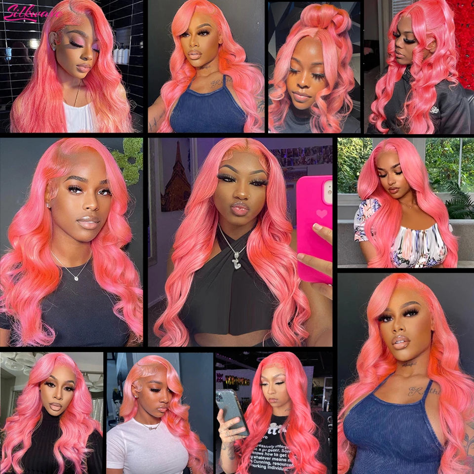 Paris Pink Human Hair Body Wave Wig